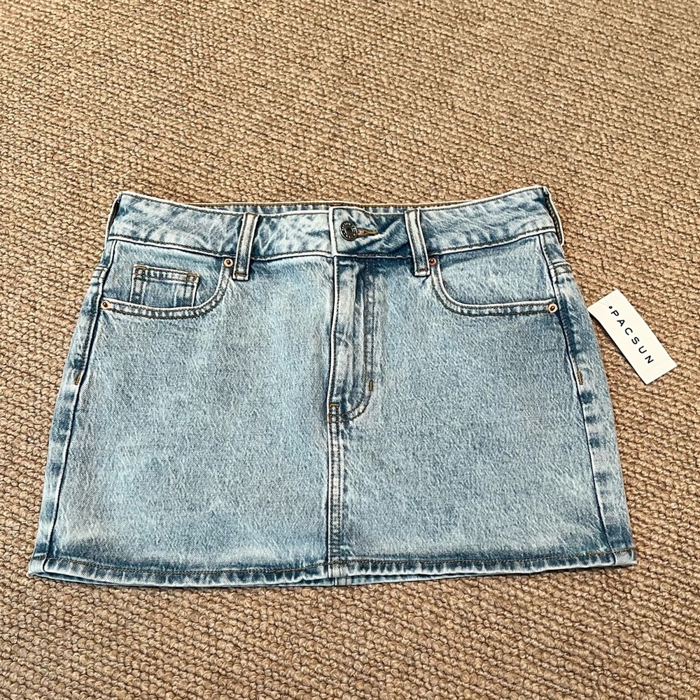 PacSun Light Blue Denim Mini Skirt